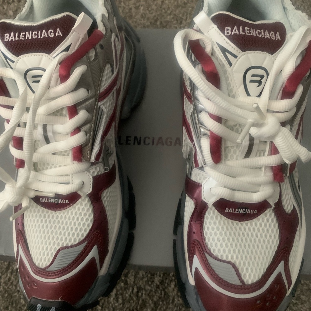 Balenciaga Red and White Men's Shoes